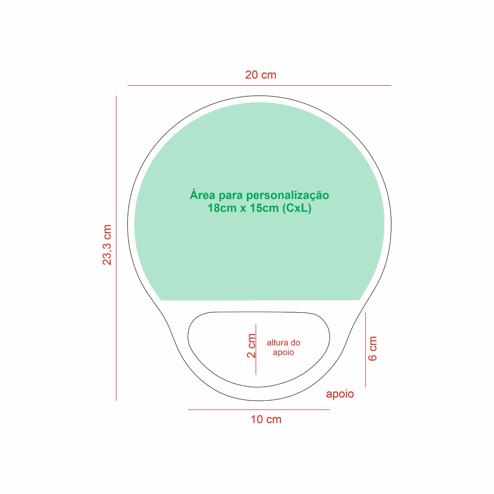 03007 <br> Mouse Pad Ergonômico 20x23,3 - Imagem 5