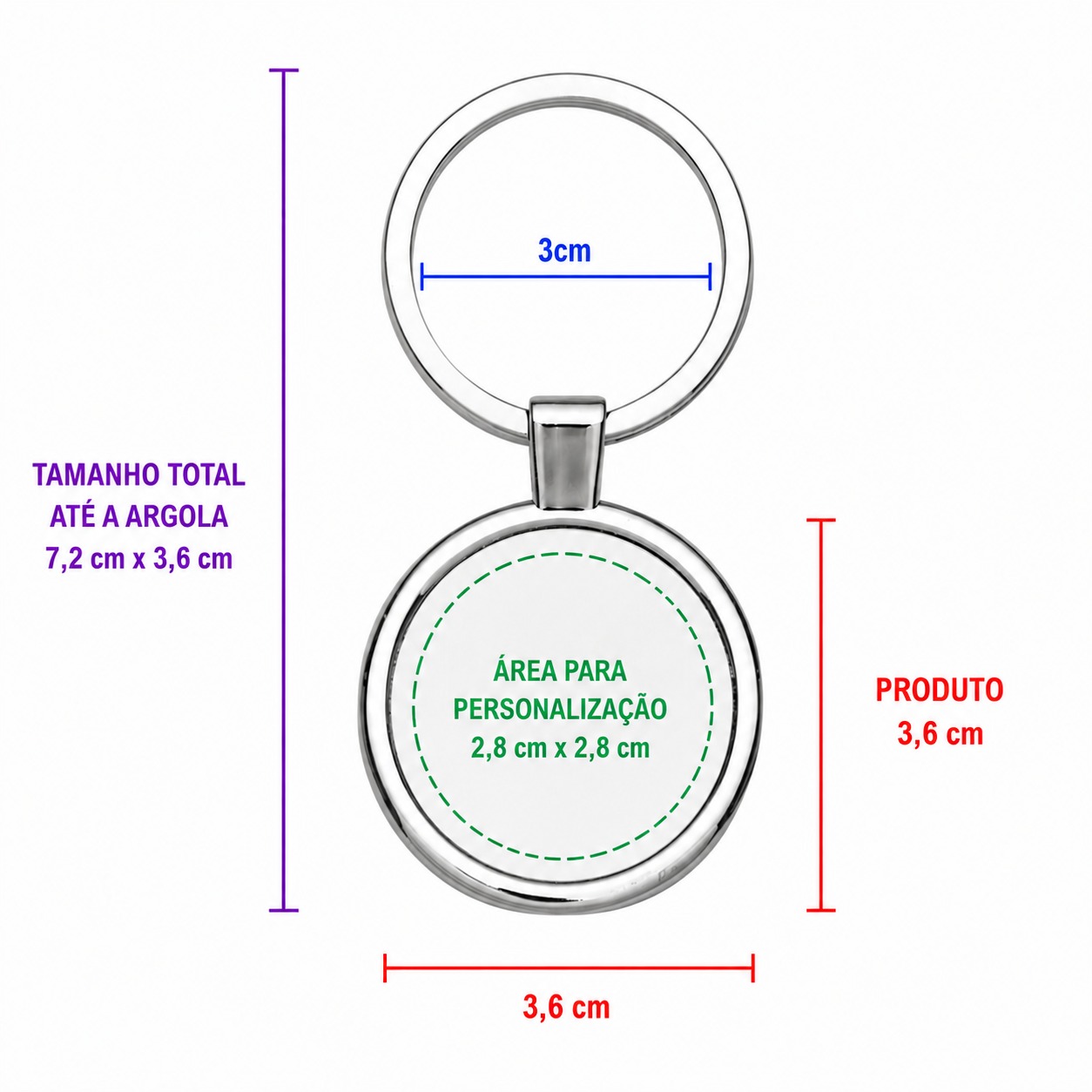 01655 <br> Chaveiro Metal - Imagem 3